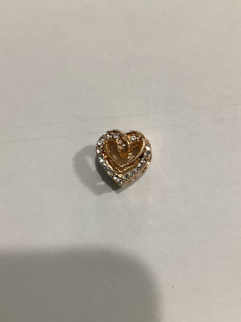 Goldβ Heart Charm Pendant with Crystal Accents - Women Jewelry